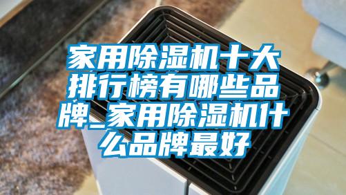 家用除湿机十大排行榜有哪些品牌_家用除湿机什么品牌最好